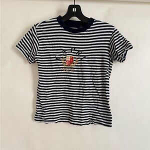 Kids Stripped Capri Logo Tshirt